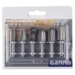 GAMMA Boorraspset 6-delig Hout/aluminium