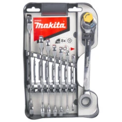 Makita 8-delige Steek-ring Ratelsleutelset