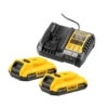 DeWalt 18V XR 2 Accu's 2.0Ah + Acculader / Snellader DCB1104D2-QW 1 DeWalt 18V XR 2 Accu's 2.0Ah + Acculader / Snellader DCB1104D2-QW -Kwaliteit Gereedschapswinkel 123 184