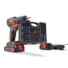 Black & Decker BLACK+DECKER Accuboormachine BDC718AS2O-QW + 80-delige Accessoireset -Kwaliteit Gereedschapswinkel 123 2885