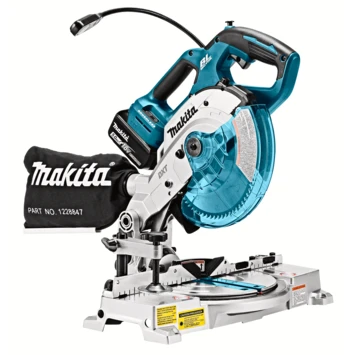 Makita Accu Afkortzaag DLS600RTE + Twee 18V Accu's 4 Makita Accu Afkortzaag DLS600RTE + Twee 18V Accu's - Afbeelding 2
