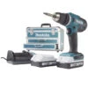 Makita Accuboormachine DF488DAEX2 + 102-delige Accessoireset -Kwaliteit Gereedschapswinkel 123 4329