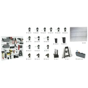 Raaco Wandpaneel 4 Stuks Incl. 40 Accessoires 4 Raaco Wandpaneel 4 Stuks Incl. 40 Accessoires - Afbeelding 2