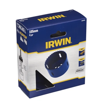 Irwin Bi-metalen Gatzaag Ø105mm. Voor Diverse Materialen Zoals Metaal En Hout. 4 Irwin Bi-metalen Gatzaag Ø105mm. Voor Diverse Materialen Zoals Metaal En Hout. - Afbeelding 2