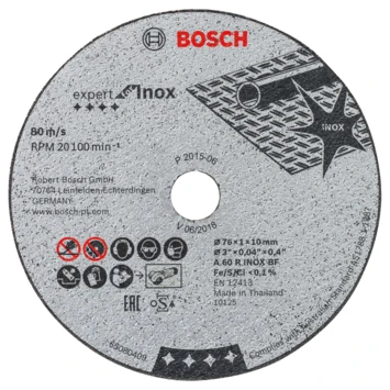 Bosch 5x Slijpschijf GWS 10,8, 76x1x10mm 3 Bosch 5x Slijpschijf GWS 10,8, 76x1x10mm