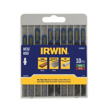 Irwin Decoupeerzaagbladenset Mixed Met T-aansluiting, Voor Hout En Metaal, 10-delig 4 Irwin Decoupeerzaagbladenset Mixed Met T-aansluiting, Voor Hout En Metaal, 10-delig - Afbeelding 2